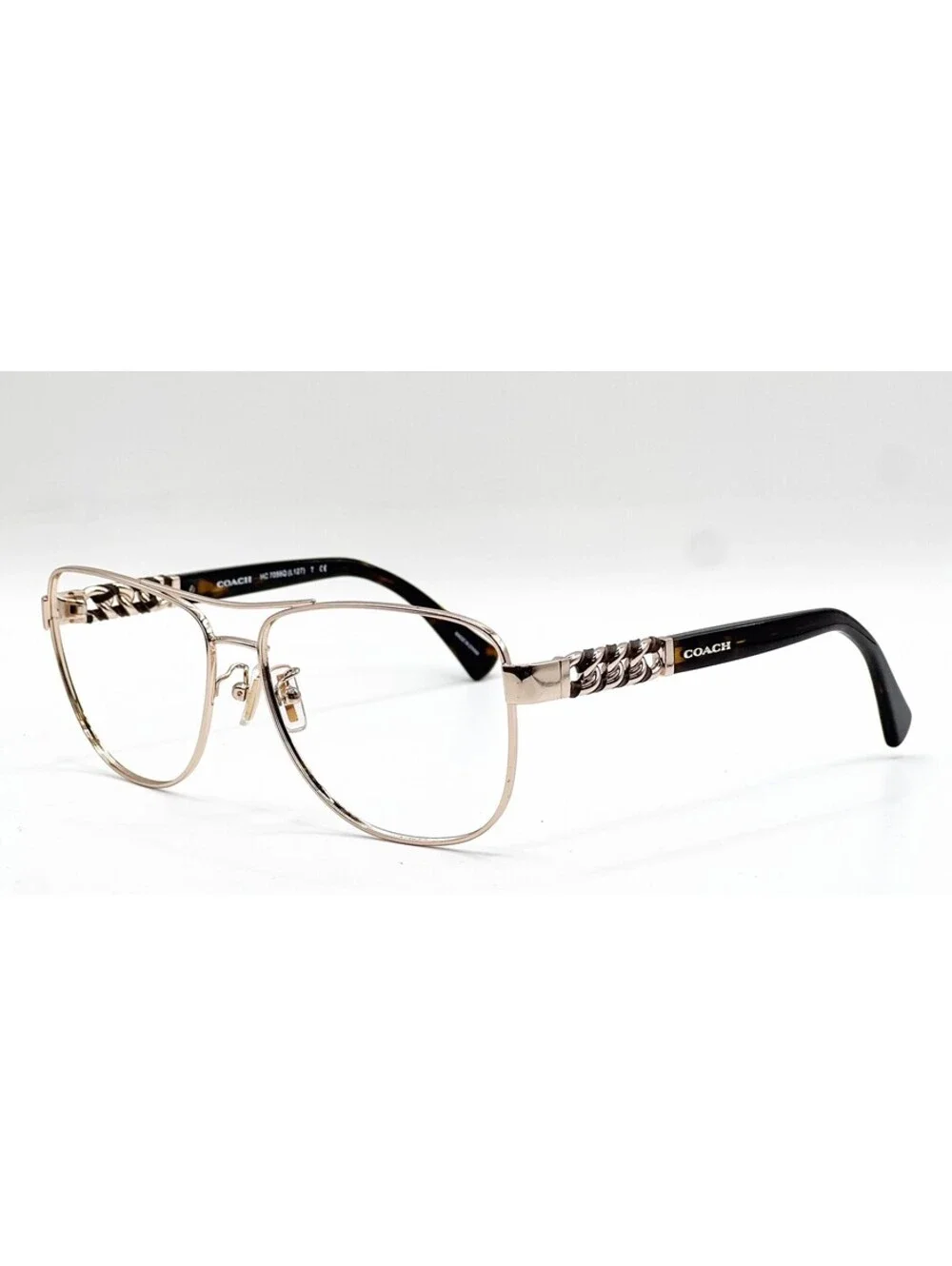 Coach Hc 7056Q 92625A Light Gold/Dark Tortoise Authentic Eyeglasses 59-15-140
